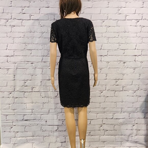 NWT!! DKNY, Stunning black short sleeve lace sheath dress - Picture 13 of 16
